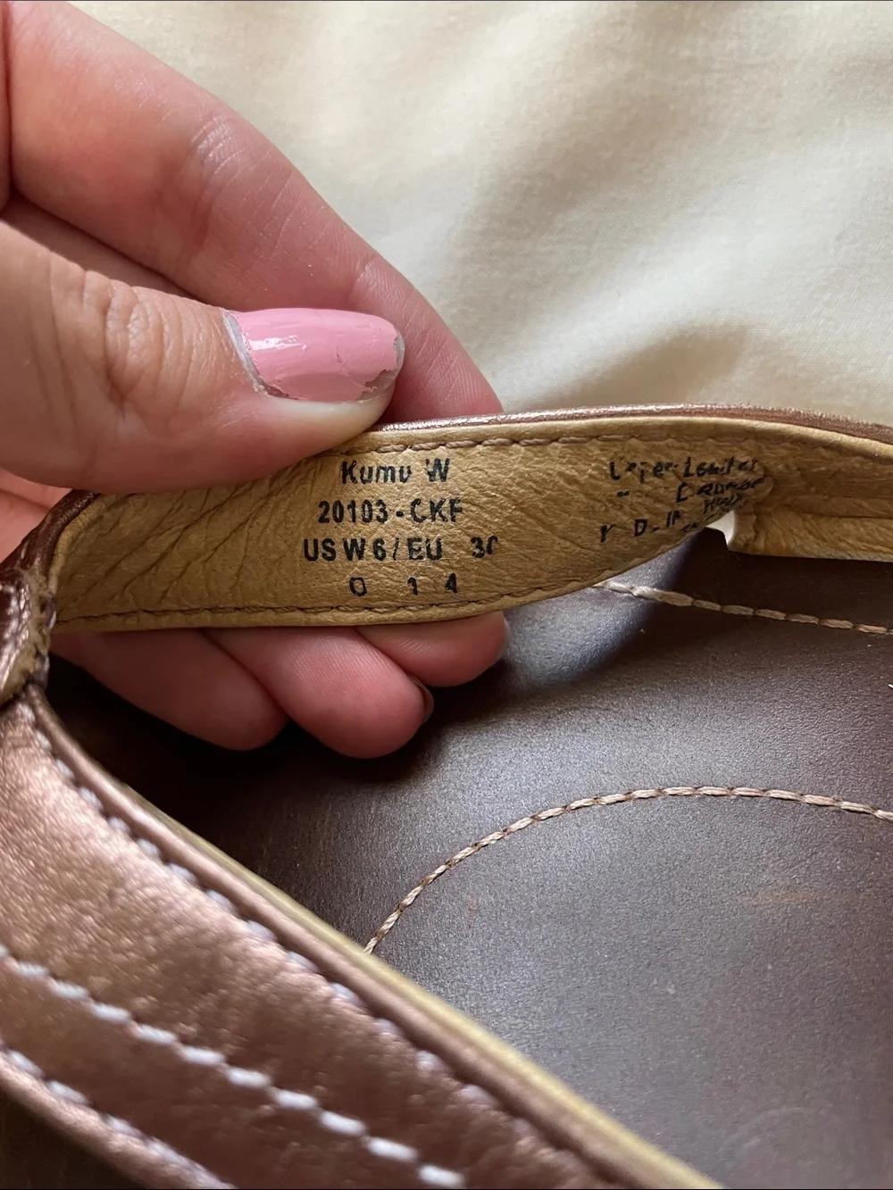 OluKai Brown Leather Flip-Flop Sandals - Picture 3 of 3